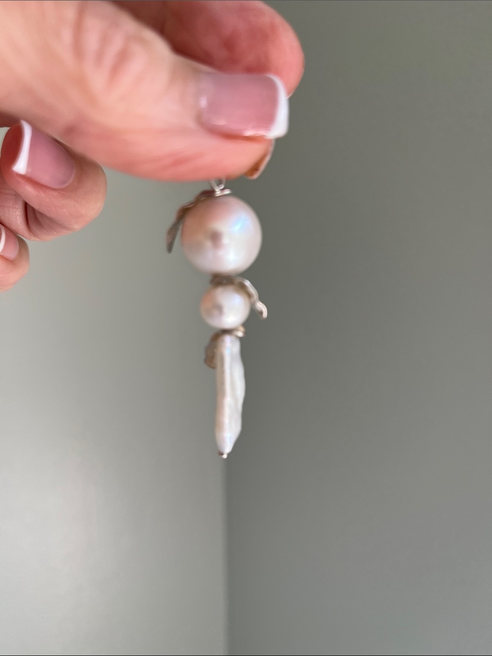 Freshwater Pearl Drop Pendant in Sterling Silver - Picture 3 of 5